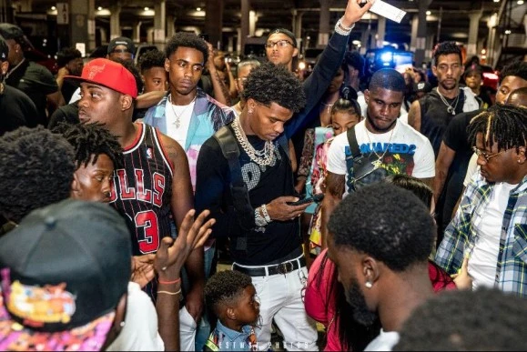 lil baby with fans