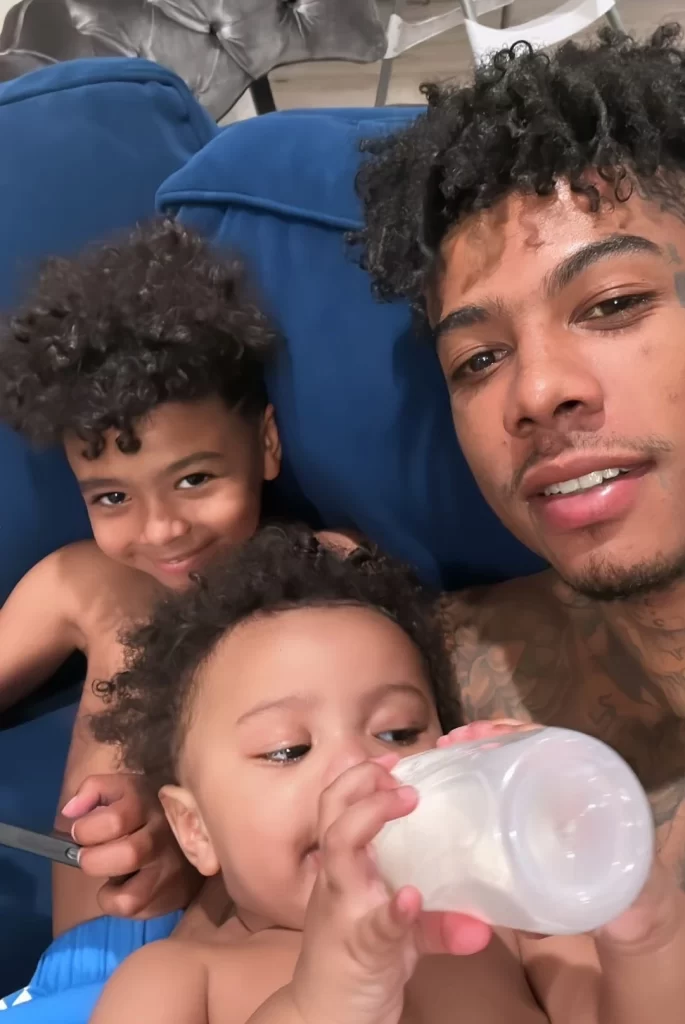 Blueface with his kids