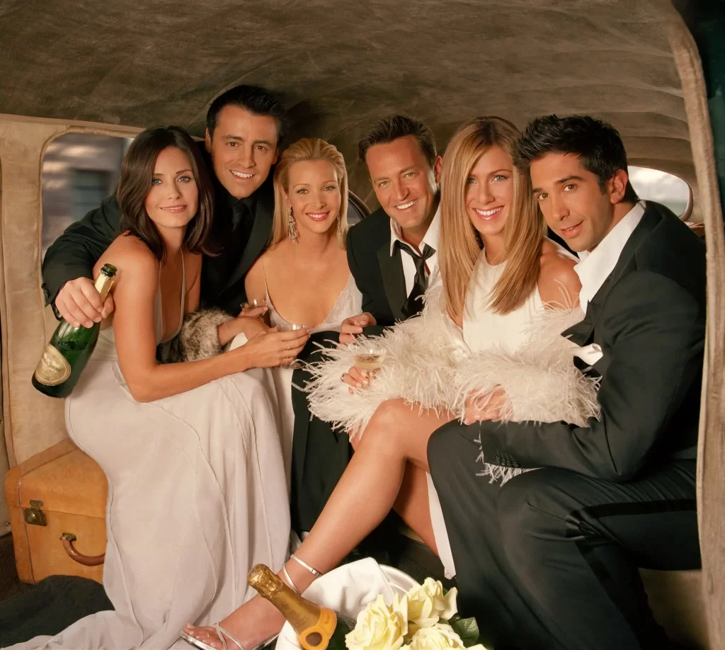 Matthew Perry with FRIENDS co-stars