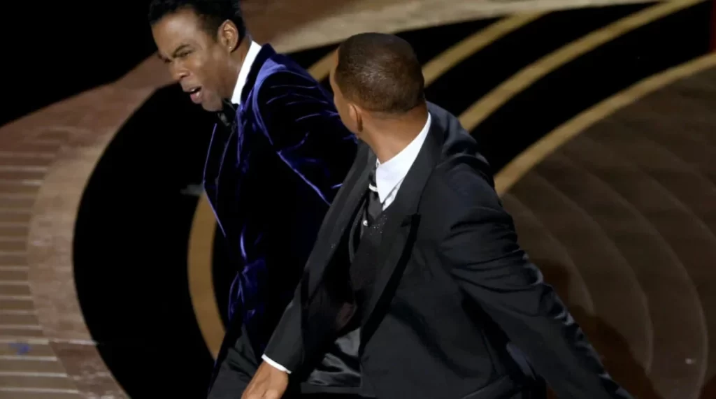 will smith slapping Chris Rock at 2022 Oscars