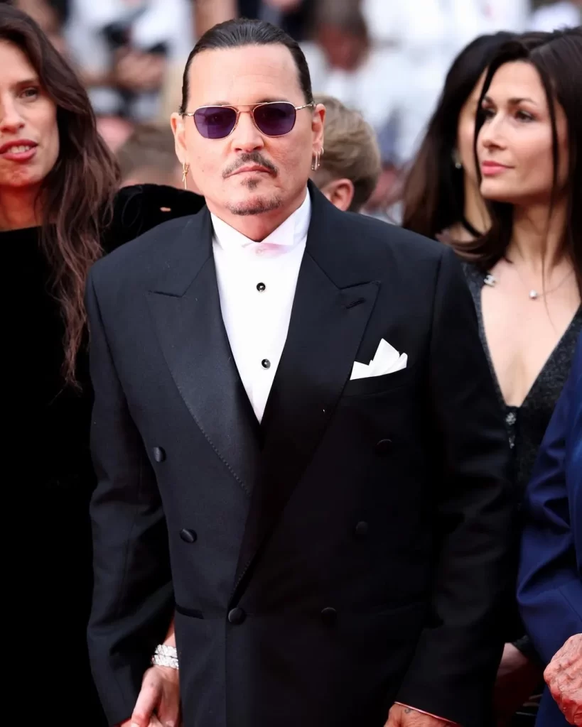 Johnny Depp in black suit