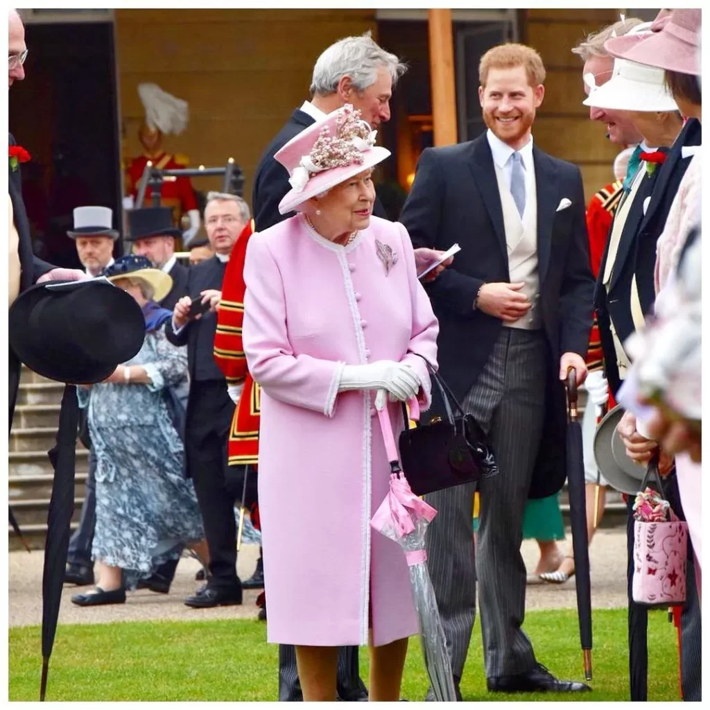 Prince Harry with his Grandmother Queen Elizabeth II