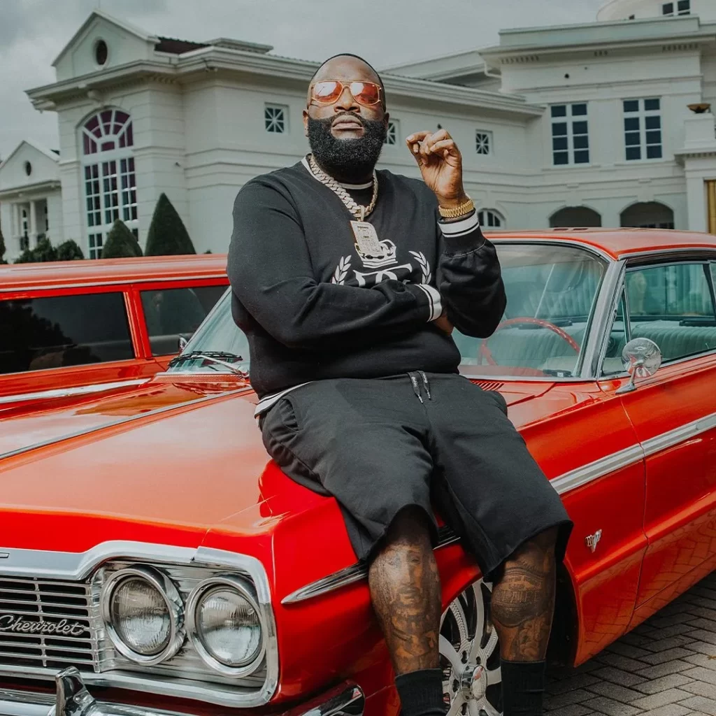 Rick Ross with his car