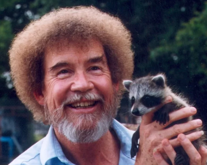 Bob Ross With a Raccoon