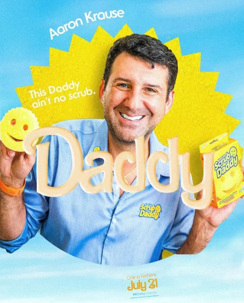 Aaron Krause promoting Scrub Daddy