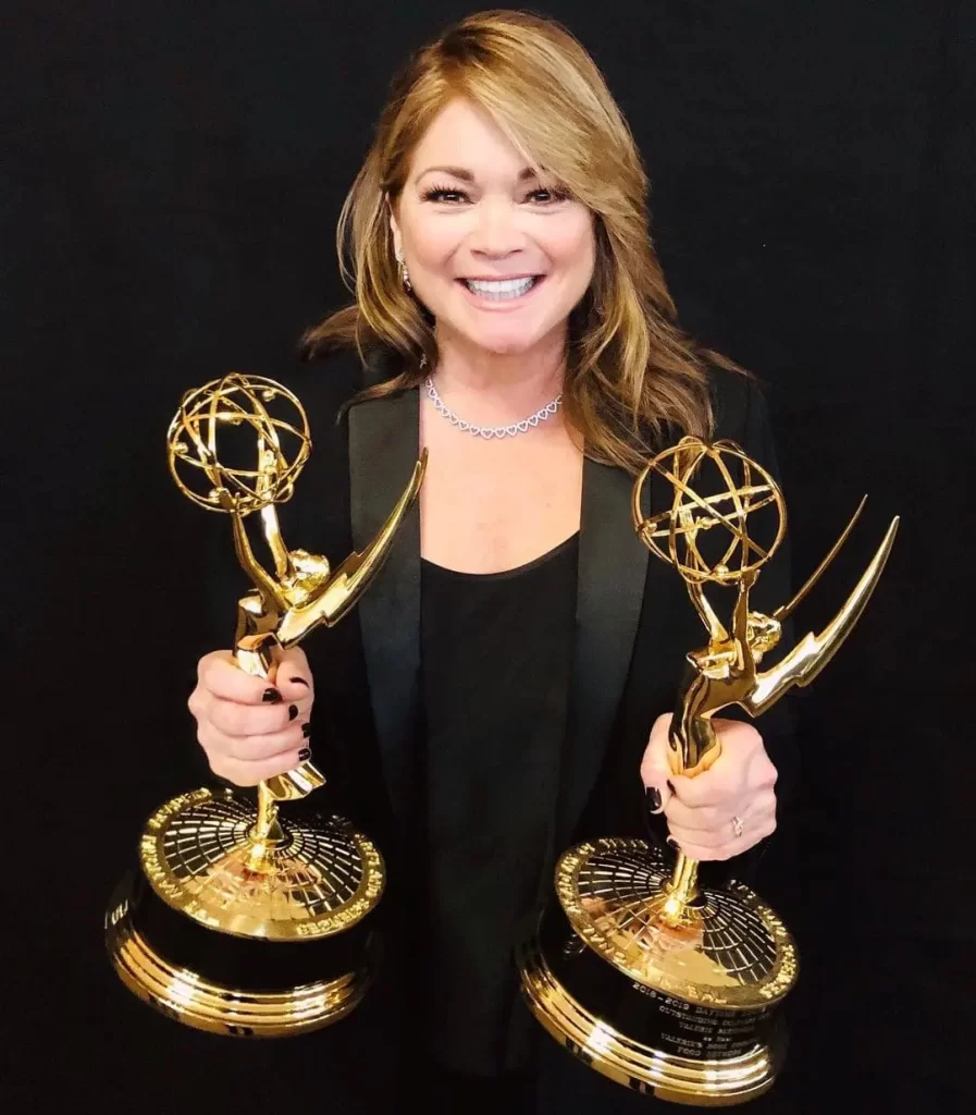 Valerie Bertinelli with her Awards