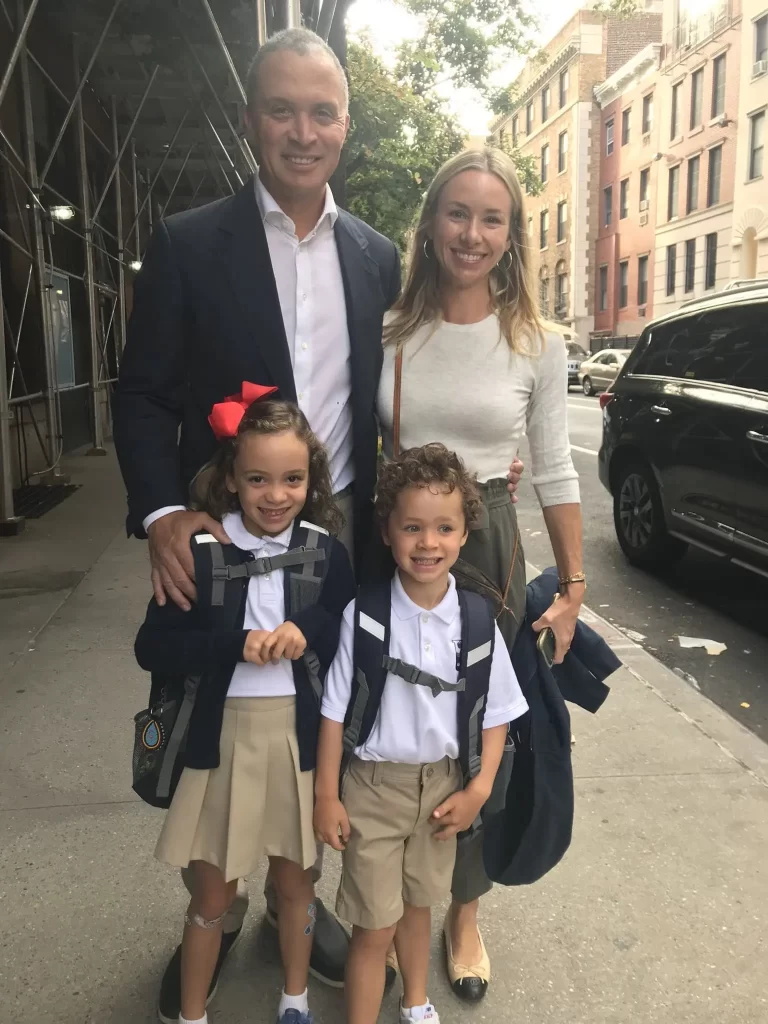 Harold Ford Jr. with his wife Emily Threlkeld and Children's