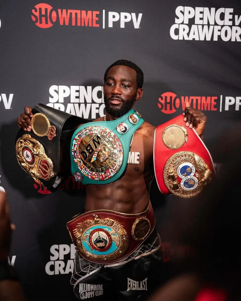 Terence Crawford with his championship belt