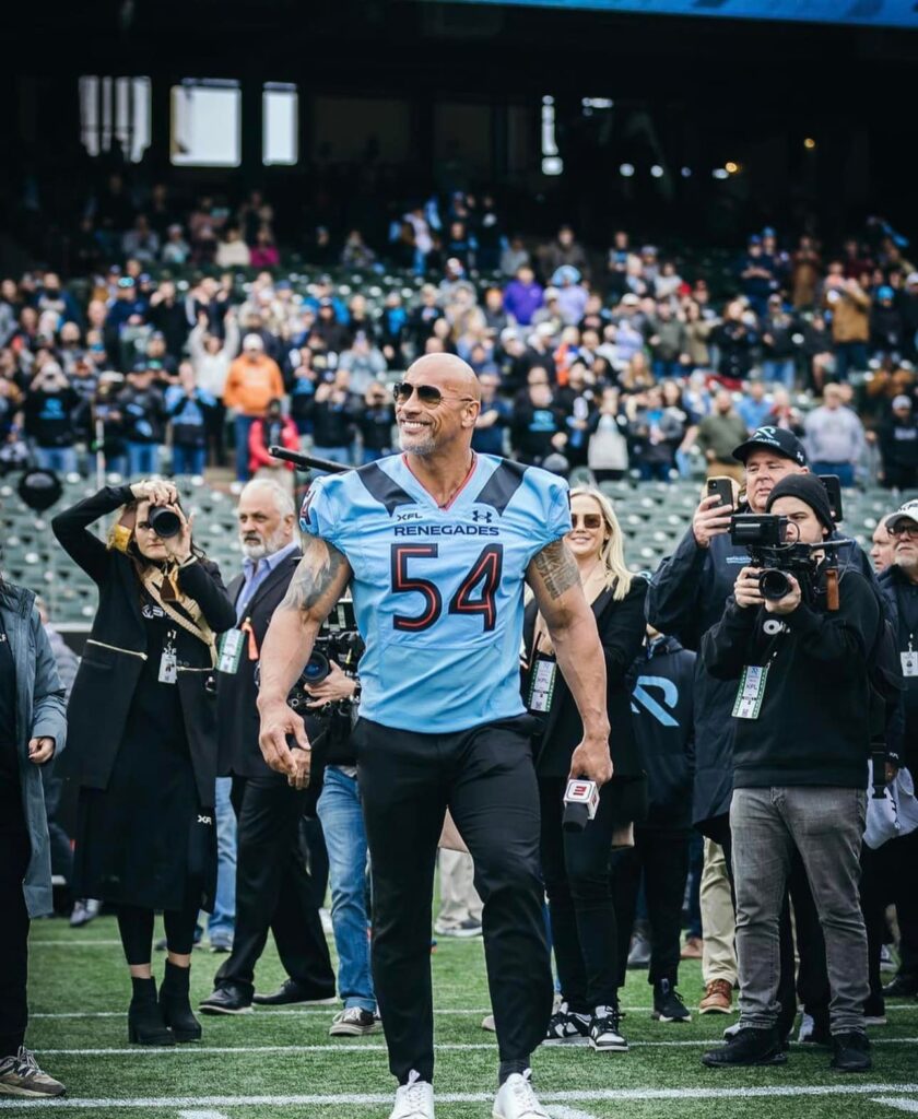 Dwayne Johnson is at XFL Football League