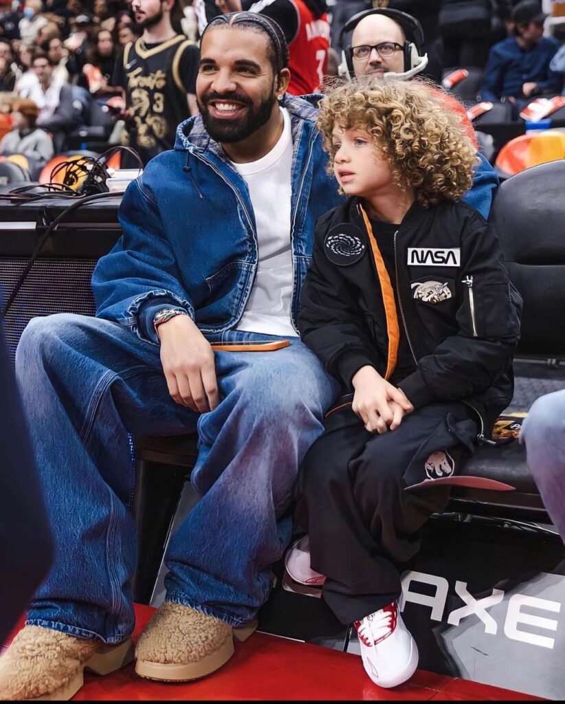 Drake with his son