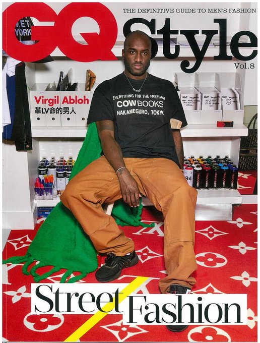 Virgil Abloh in a Fashion magazine