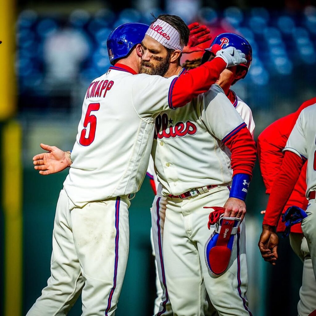 Bryce Harper with Philadelphia Phillies team